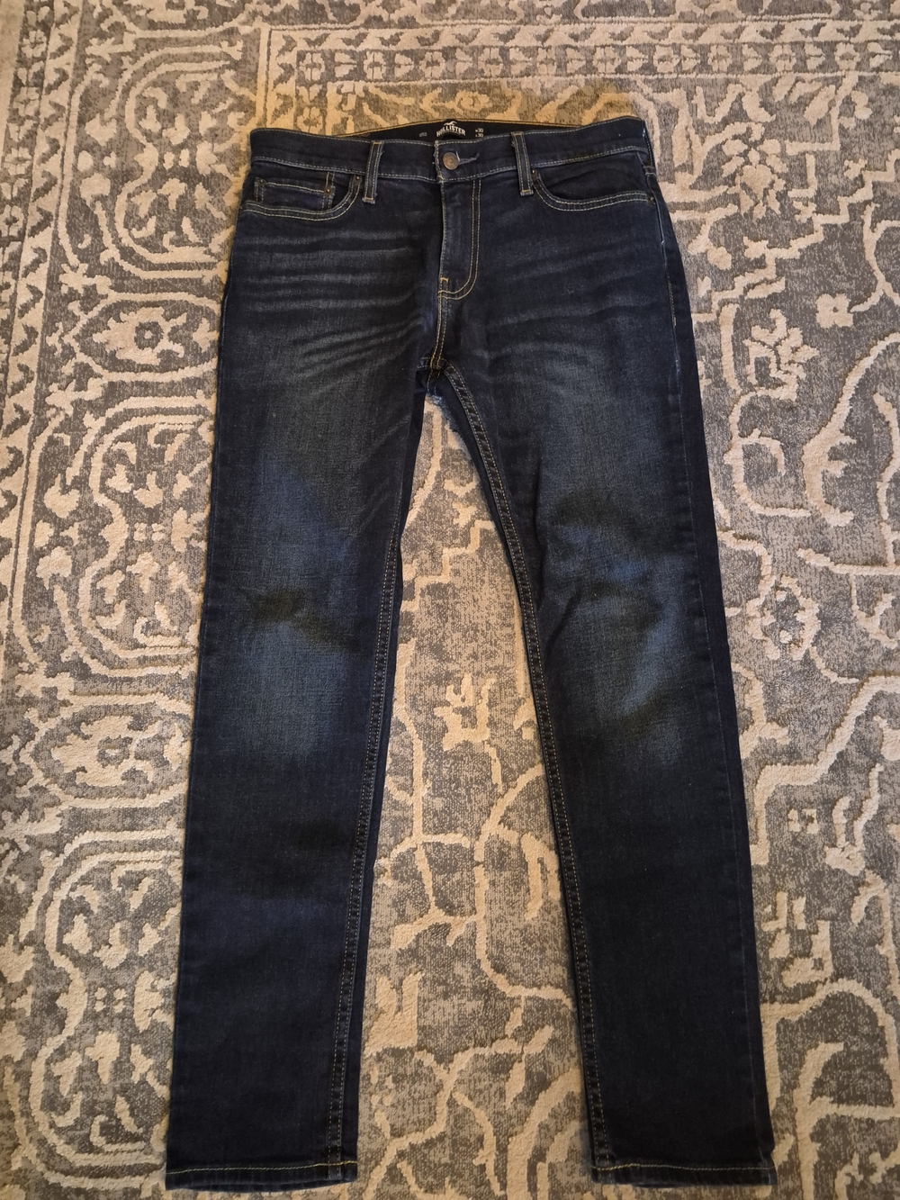 Hollister Men's Slim‎ Straight Dark Blue Jeans W30xL28